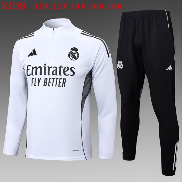 Ninos Sudadera De Training Real Madrid 2025-2026 Blanco 9
